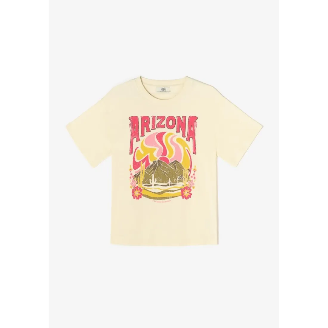 Tee-Shirt à imprimé ANEMA blanc en coton Pey