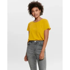 Tee-shirt - Jaune en coton