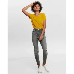 Tee-shirt - Jaune en coton