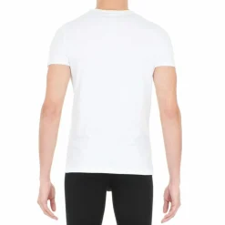 TEE-SHIRT BLANC EN COTON STRETCH COL V PROFOND – SUPREME COTTON