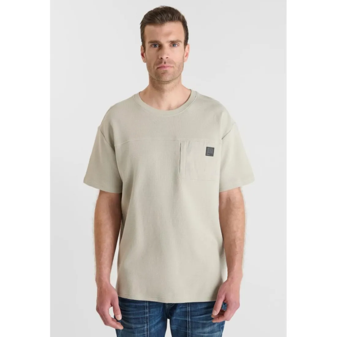 Tee-Shirt DEROS beige en coton Hugo