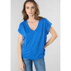 Tee-Shirt DIODIS bleu Eva en tencel