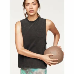 Tee-shirt délavé ample larges emmanchures femme Reebok noir