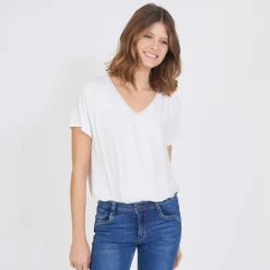 Tee-shirt doublure soie Jean
