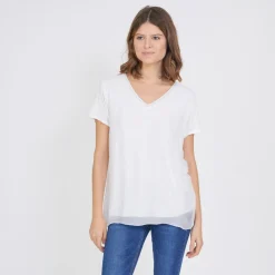Tee-shirt doublure soie Jean