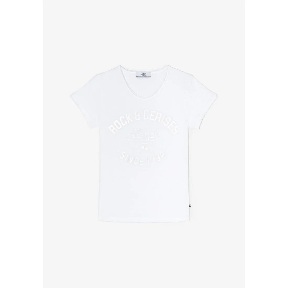 Tee-Shirt fille AIMEGI blanc en coton