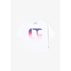 Tee-Shirt fille BREEVANG blanc Iris en coton