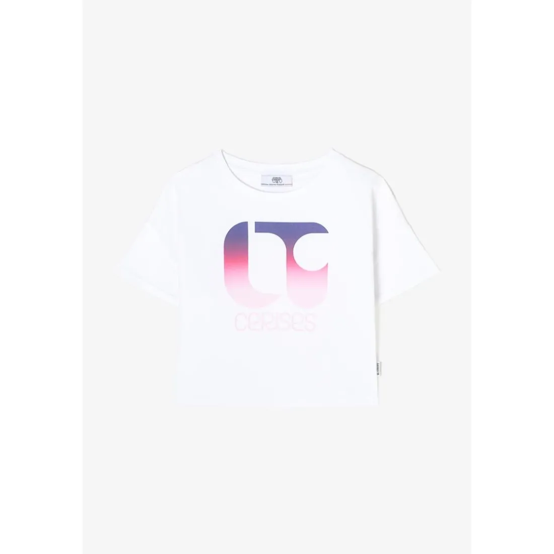 Tee-Shirt fille BREEVANG blanc Iris en coton