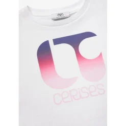 Tee-Shirt fille BREEVANG blanc Iris en coton