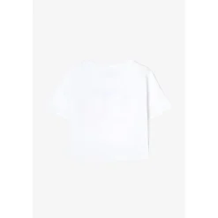 Tee-Shirt fille BREEVANG blanc Iris en coton