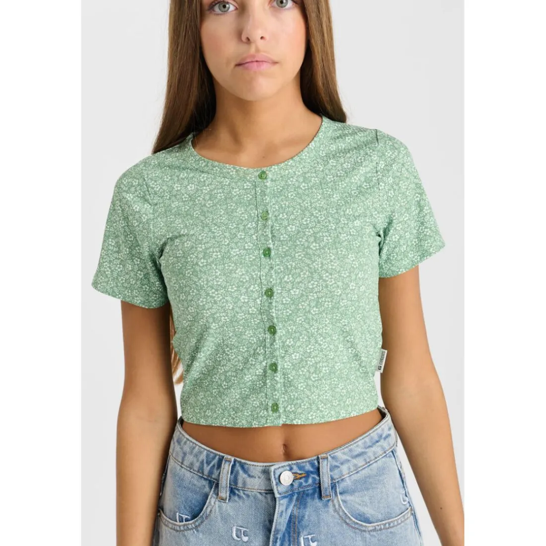 Tee-Shirt fille CERBEGI vert Nell