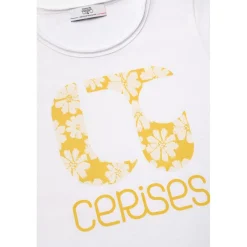 Tee-Shirt fille FLEURIGI blanc Nia en coton