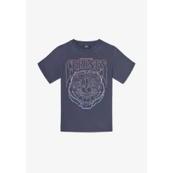 Tee-Shirt fille HOPPERGI bleu en coton