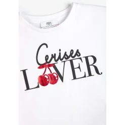 Tee-Shirt fille JACKSONG blanc Leah