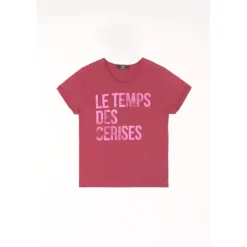 Tee-Shirt fille LUCIUSGI rose Wynn en coton