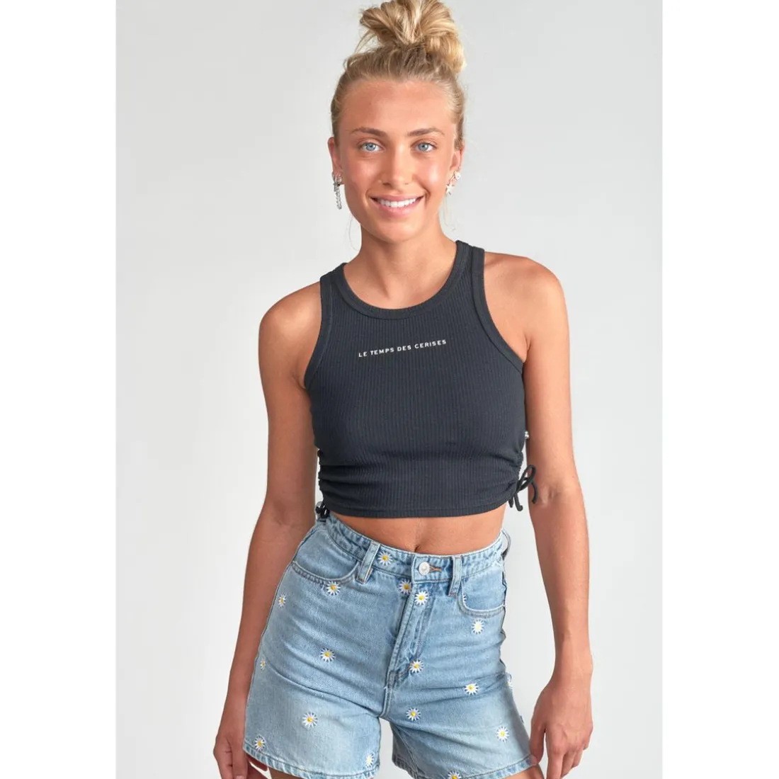 Tee-Shirt fille MARAGI noir en coton