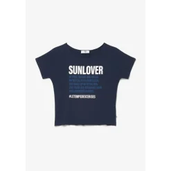 Tee-Shirt fille MAURIGI bleu en coton