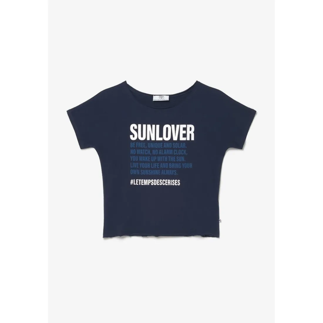 Tee-Shirt fille MAURIGI bleu en coton