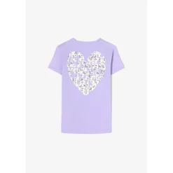 Tee-Shirt fille MODAGI violet Ruby en coton