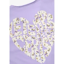 Tee-Shirt fille MODAGI violet Ruby en coton