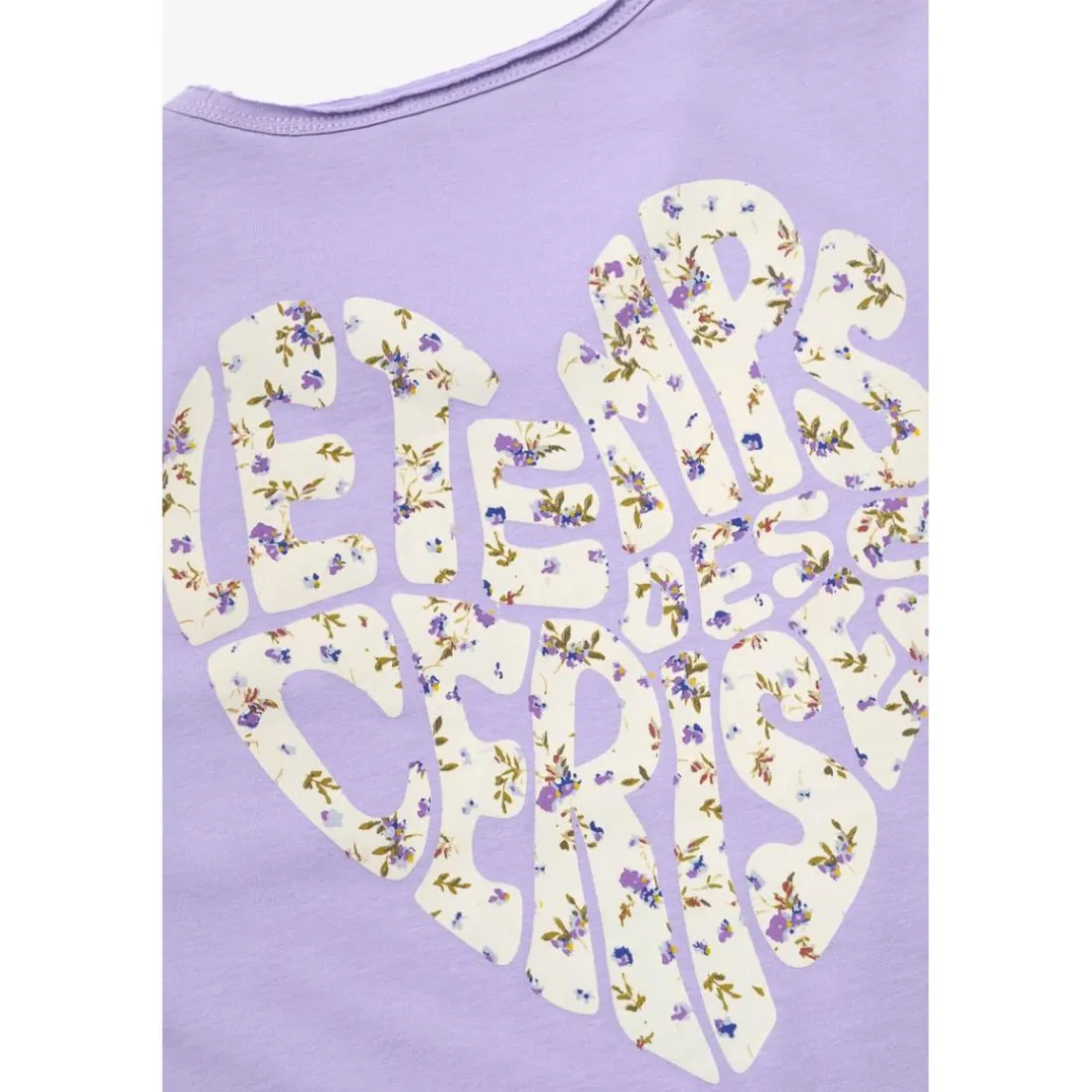 Tee-Shirt fille MODAGI violet Ruby en coton