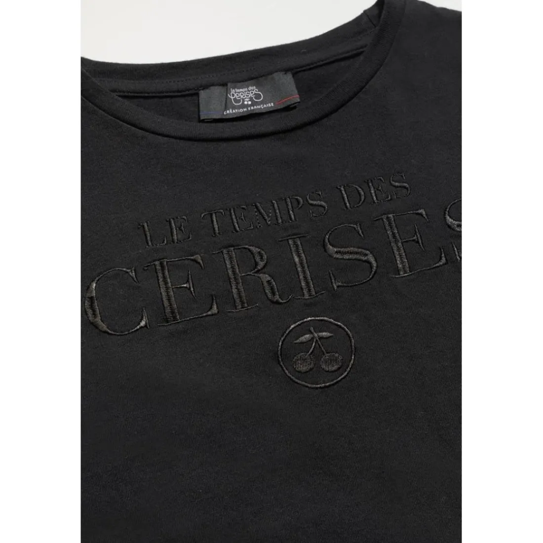 Tee-Shirt fille NANCIGI noir Mila en coton