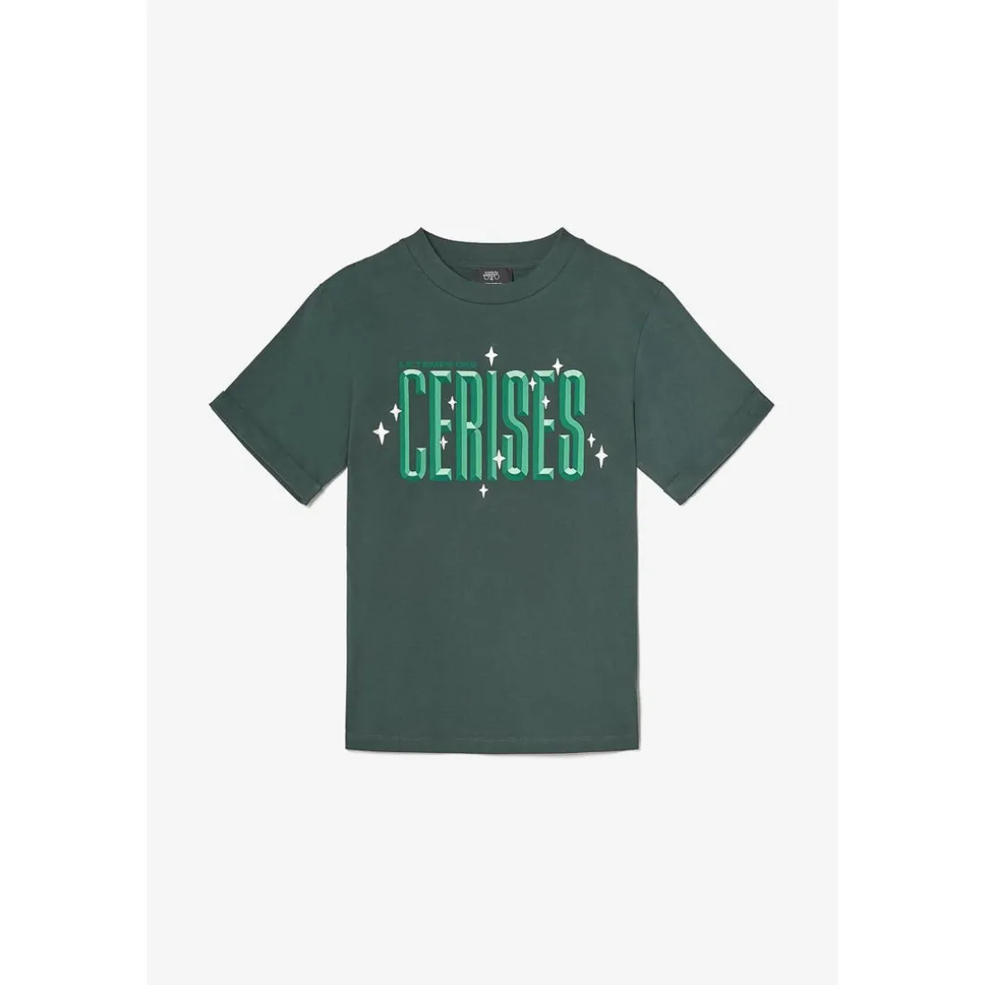 Tee-Shirt fille PRIAHGI vert en coton