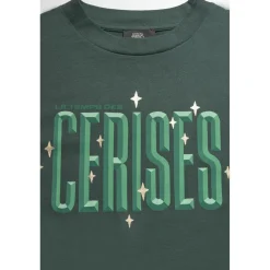 Tee-Shirt fille PRIAHGI vert en coton