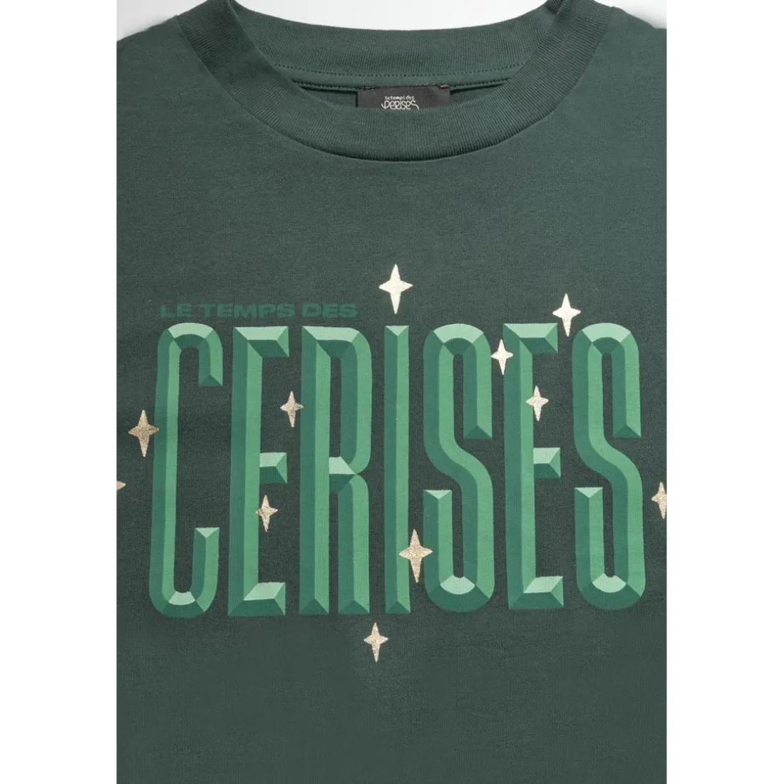 Tee-Shirt fille PRIAHGI vert en coton