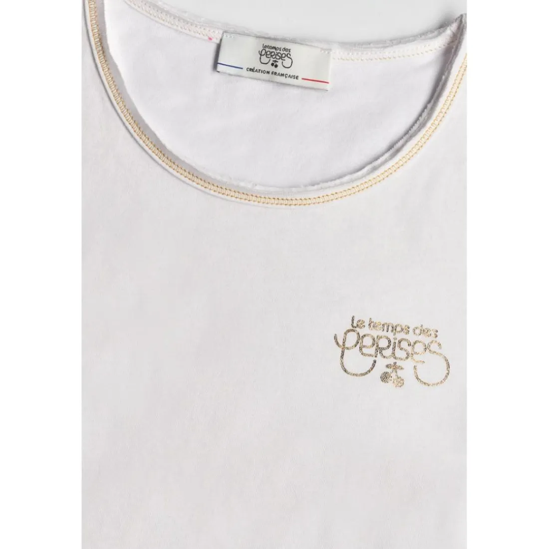 Tee-Shirt fille Smalltragi blanc en coton