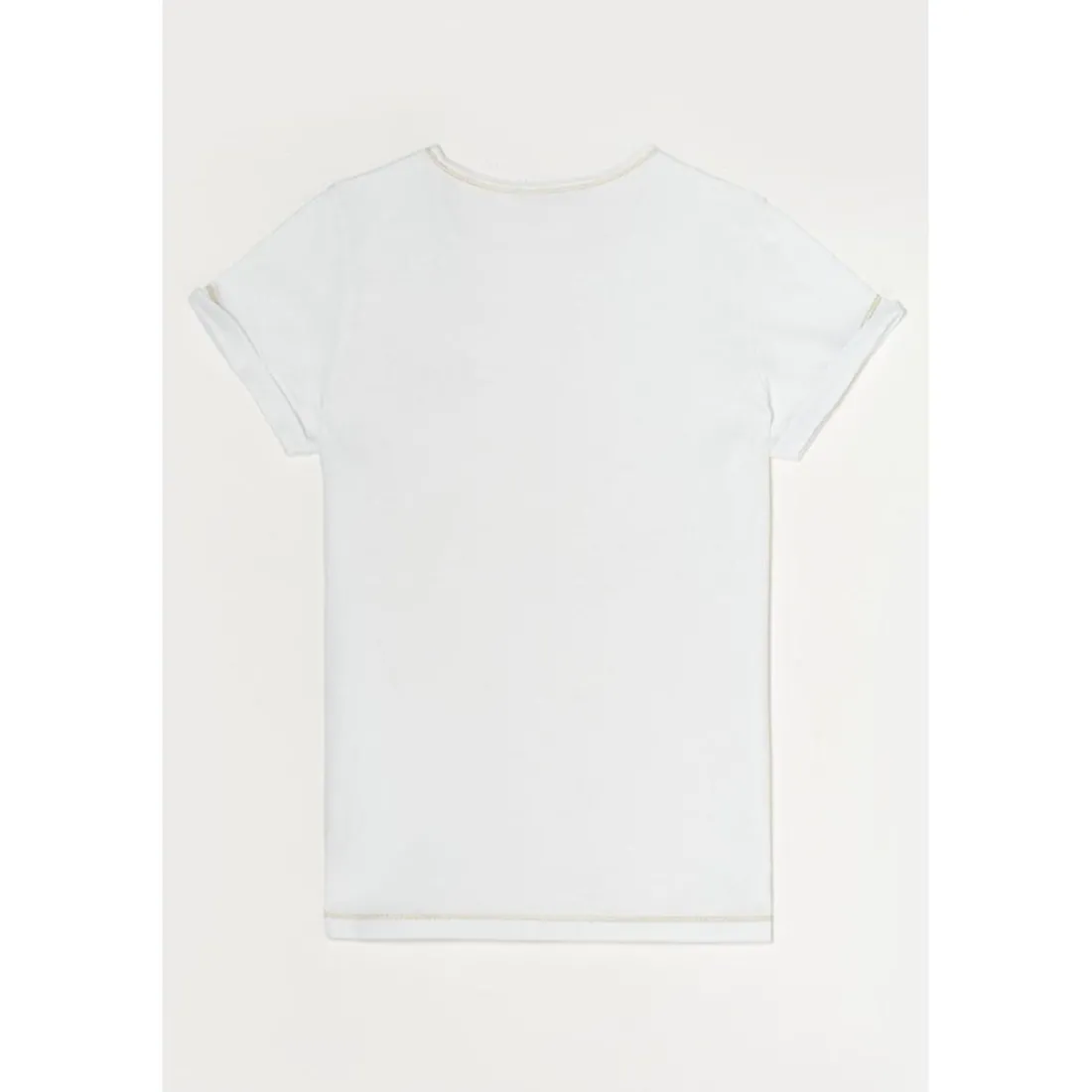 Tee-Shirt fille Smalltragi blanc en coton