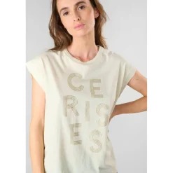 Tee-Shirt GARDENI marron en coton