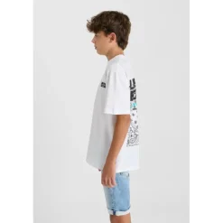 Tee-Shirt garçon CORYBO blanc en coton Yale