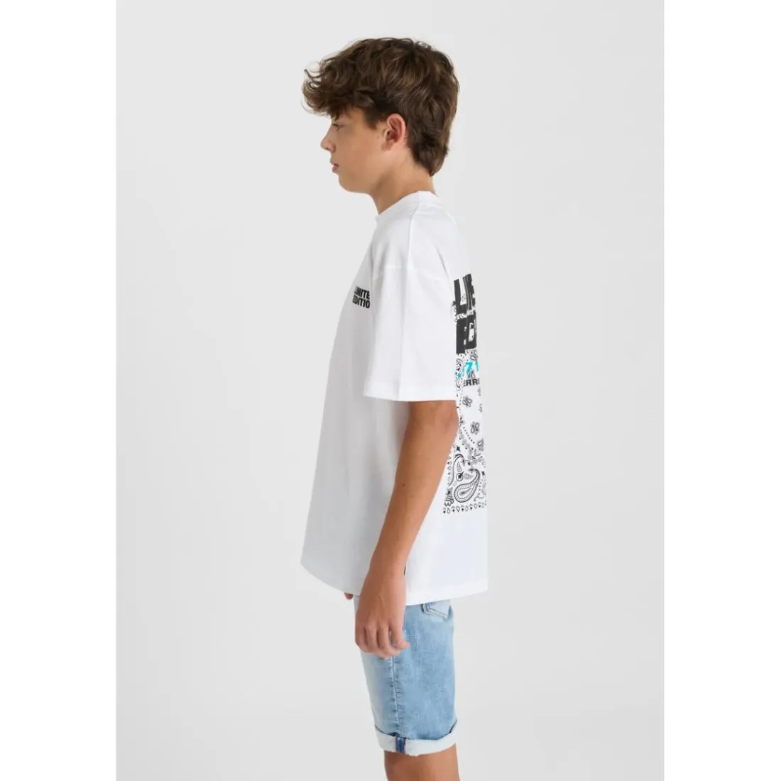 Tee-Shirt garçon CORYBO blanc en coton Yale