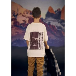 Tee-shirt garçon FINNBO blanc en coton
