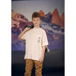 Tee-shirt garçon FINNBO blanc en coton