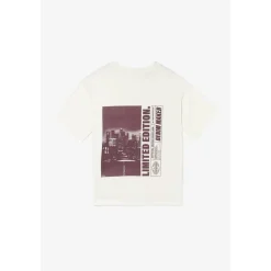 Tee-shirt garçon FINNBO blanc en coton