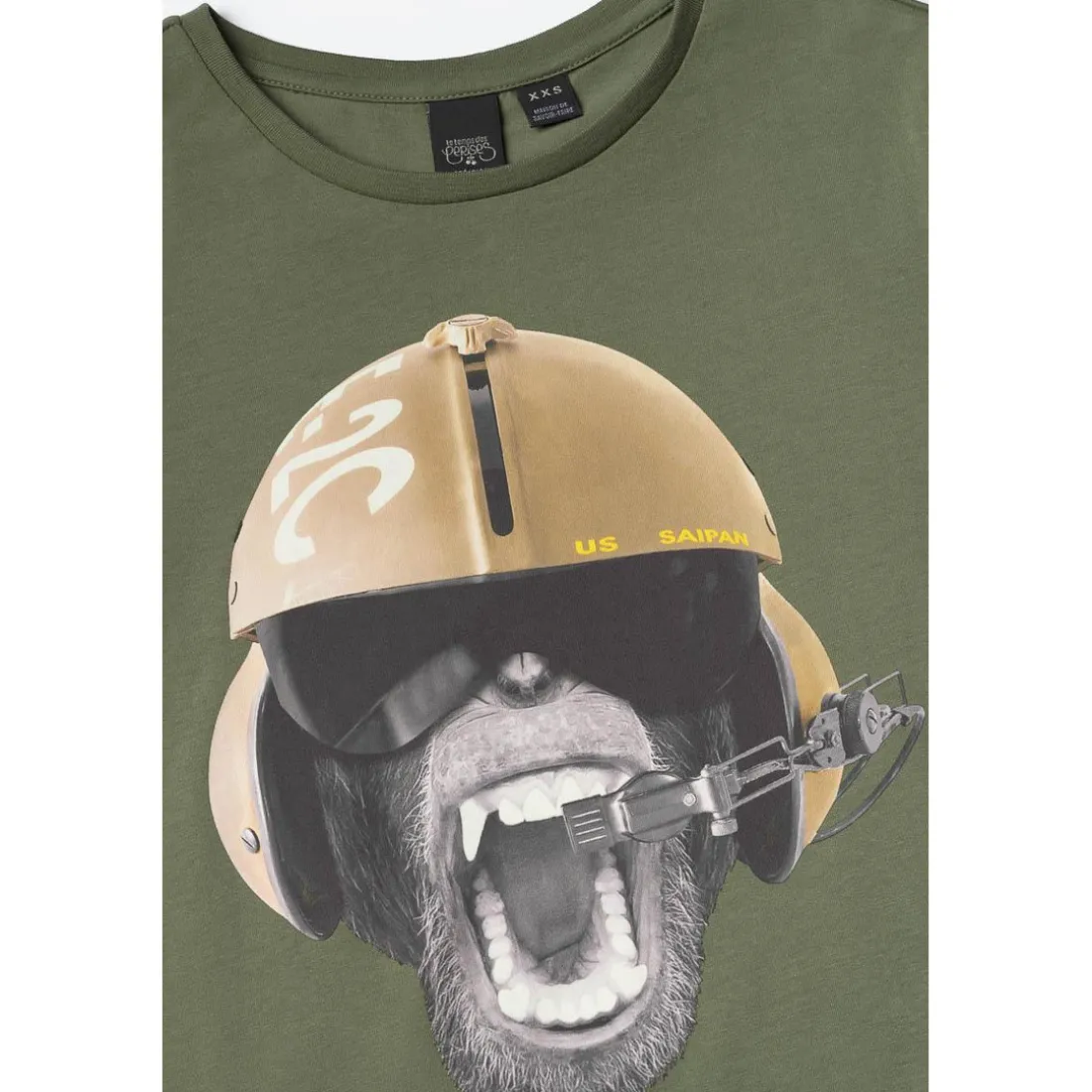 Tee-shirt garçon GASTEBO vert en coton