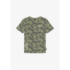 Tee-shirt garçon NORIBO kaki en coton