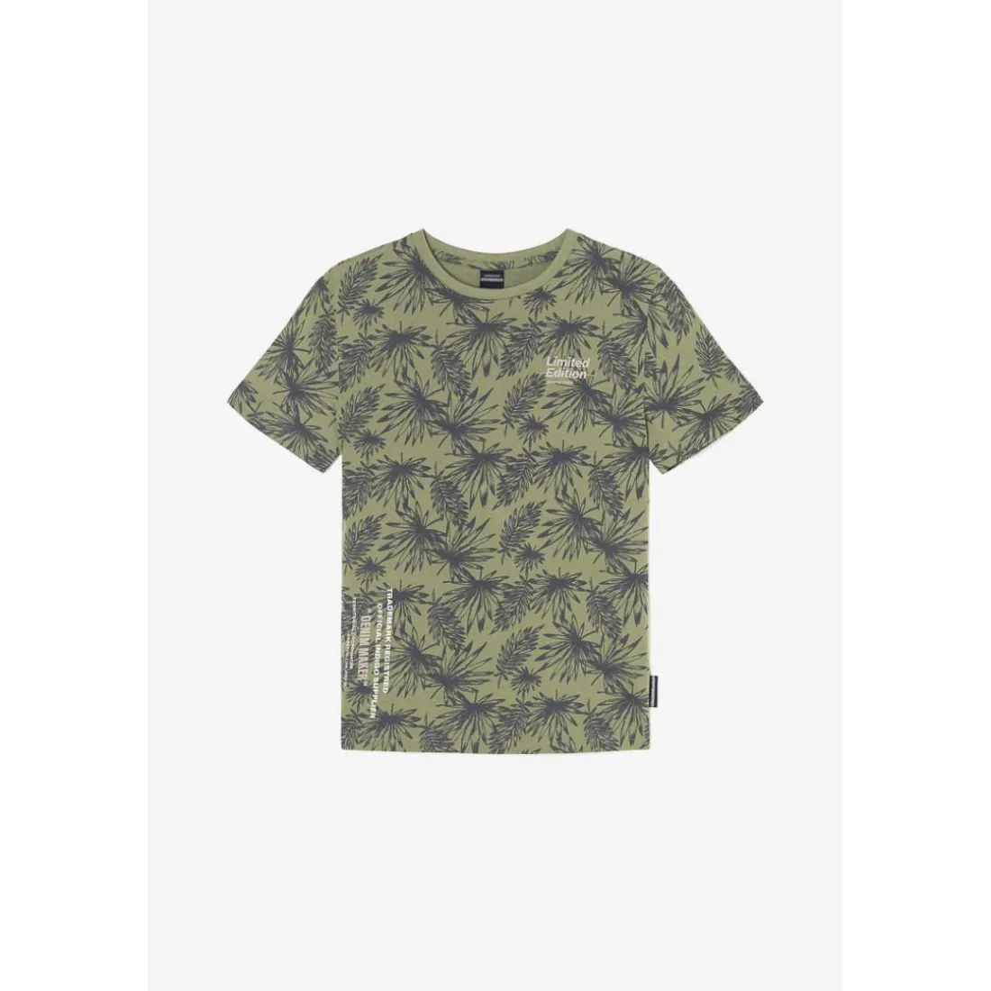 Tee-shirt garçon NORIBO kaki en coton