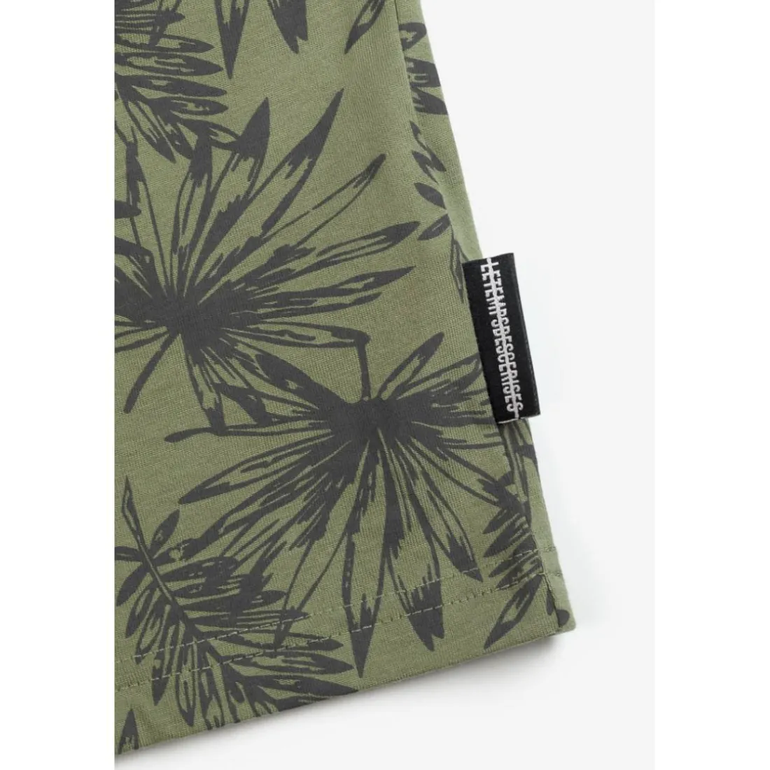 Tee-shirt garçon NORIBO kaki en coton