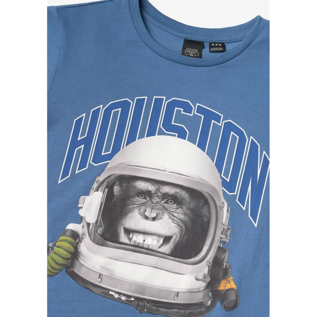 Tee-shirt garçon OLIVBO bleu en coton