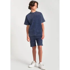 Tee-shirt garçon SAROBO bleu en coton