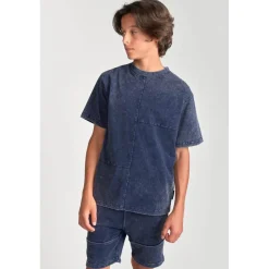Tee-shirt garçon SAROBO bleu en coton