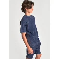 Tee-shirt garçon SAROBO bleu en coton