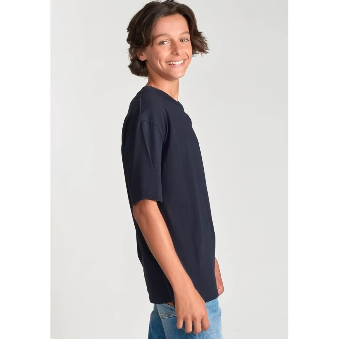 Tee-shirt garçon SCULLYBO bleu en coton