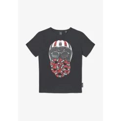 Tee-shirt garçon VELKBO noir en coton