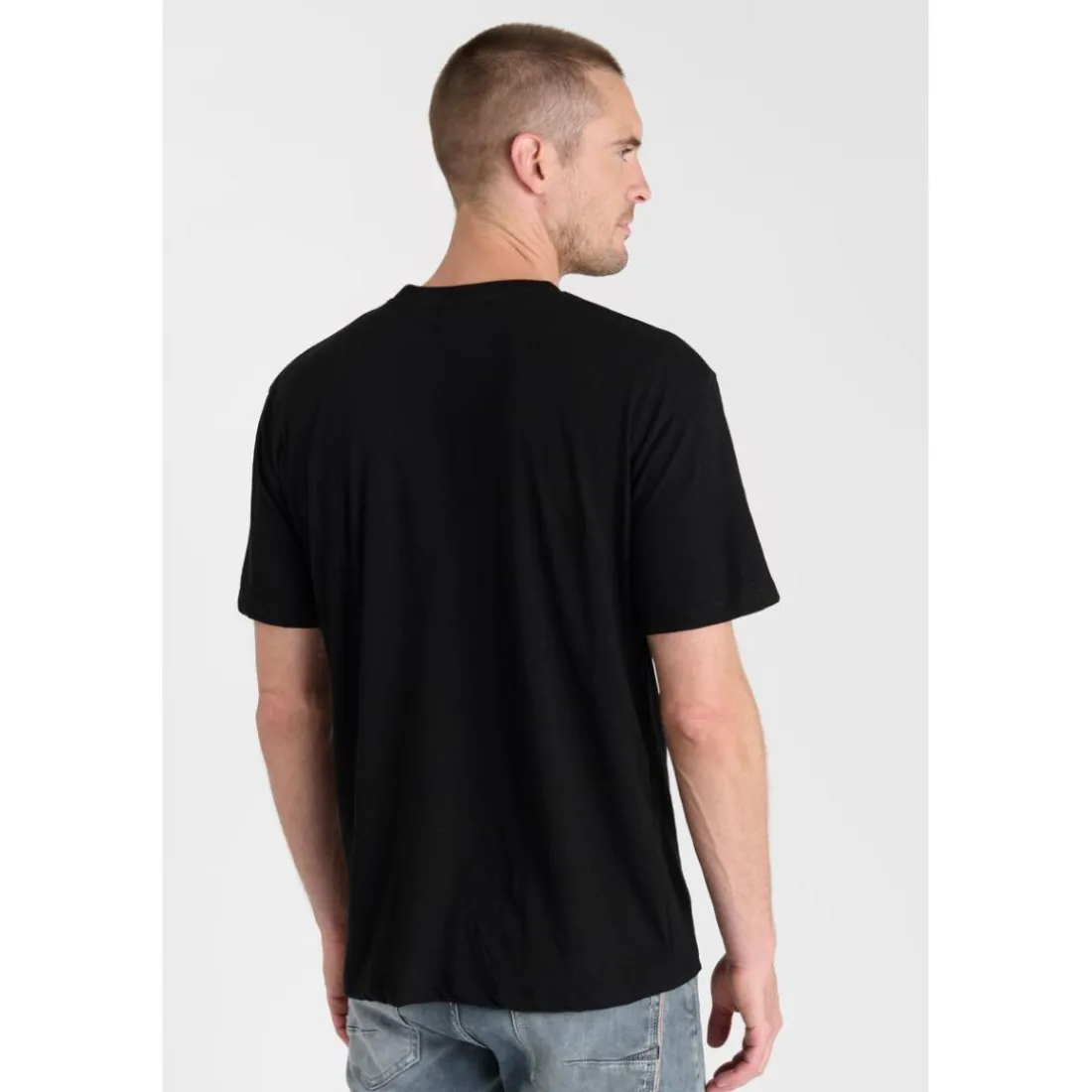 Tee-Shirt imprimé POTIN noir en coton Yale