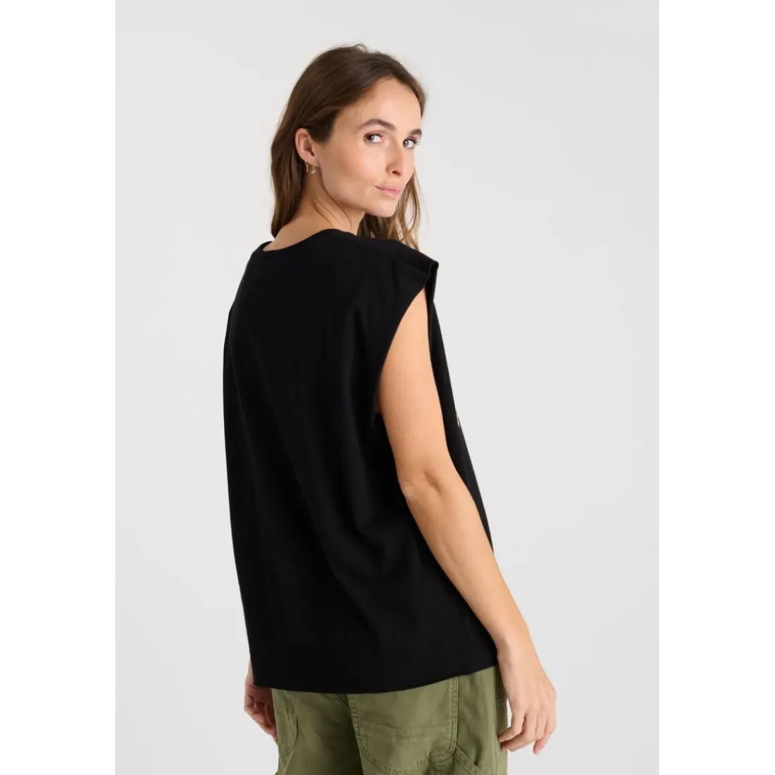 Tee-Shirt LELY noir en coton Vox