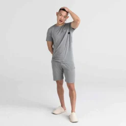 Tee-shirt manches courtes Sleepwalker - Gris en coton modal